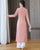 Long Sleeve Floral Embroidery Full Length Knitted Ao Dai Dress