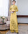 Mandarin Collar Flower Print Long Sleeve Full Length Ao Dai Dress
