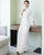 Mandarin Collar Long Trumpt Sleeve Full Length Chiffon Ao Dai Dress