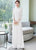 Mandarin Collar Long Trumpt Sleeve Full Length Chiffon Ao Dai Dress