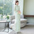 Mandarin Collar Long Trumpt Sleeve Full Length Chiffon Ao Dai Dress