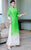 3/4 Sleeve Floral Print Full Length Chiffon Ao Dai Dress