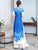 Phoenix Embroidery Short Sleeve Full Length Chiffon Ao Dai Dress