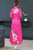 Mandarin Collar 3/4 Sleeve Full Length Floral Print Ao Dai Dress
