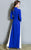 Mandarin Collar Long Sleeve Full Length Floral Chiffon Ao Dai Dress