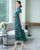 Mandarin Collar Cap Sleeve Tea Length Floral Chiffon Ao Dai Dress
