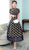 Mandarin Collar Cap Sleeve Tea Length Chiffon Ao Dai Dress