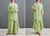Zweiteiliges traditionelles chinesisches Hanfu-Kostüm mit Rundhalsausschnitt und asymmetrischem Saum