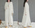 Costume chinois traditionnel Hanfu en deux pièces à col en V avec poches