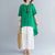 Floral Embroidery Round Neck Blouse with Loose Pants Chinese Suit