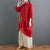 Irregular Hem Hanfu Casual Dress with Big Pocket & Strap Buttons