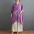 Irregular Hem Hanfu Casual Dress with Big Pocket & Strap Buttons