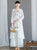 Round Neck Floral Emboridery Hanfu Traiditonal Chinese Costume