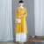 Round Neck Floral Emboridery Hanfu Traiditonal Chinese Costume