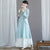 Round Neck Floral Emboridery Hanfu Traiditonal Chinese Costume