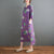 V Neck Floral Signature Cotton Hanfu Traiditonal Chinese Costume