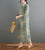 2/3 manches col en V Hanfu Floral Casual Dress Costume traditionnel chinois