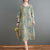 2/3 manches col en V Hanfu Floral Casual Dress Costume traditionnel chinois