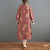 Mandarin Collar Hanfu Floral Causal Dress Traiditonal Chinese Costume