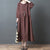 Round Neck Hanfu Zen Coat Traiditonal Chinese Costume