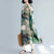 Landschaftsmuster Ramie Stoff Robe im chinesischen Stil Freizeitkleid