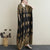 V-Ausschnitt Blumen Ramie Stoff Robe Chinese Style Casual Dress Boho Dress