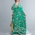 V-Ausschnitt Blumen Ramie Stoff Robe Chinese Style Casual Dress Boho Dress