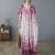 V Neck Floral Signature Cotton Robe Chinese Style Casual Dress Boho Dress