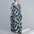 V Neck Floral Signature Cotton Robe Chinese Style Casual Dress Boho Dress