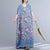 Floral Signature Cotton Robe Chinese Style Casual Dress Boho Dress