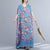 Robe en coton à signature florale Robe décontractée de style chinois Robe Boho