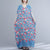 Floral Signature Cotton Robe Chinese Style Casual Dress Boho Dress