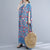 Floral Signature Cotton Robe Chinese Style Casual Dress Boho Dress