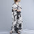 Abstract Graphics Pattern Signature Cotton Robe Chinese Style Casual Dress Boho Dress