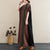 Patrón de rayas Traje de algodón de la firma Vestido informal de estilo chino Vestido boho