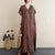 Robe en coton à motif rayé Robe décontractée de style chinois Robe Boho
