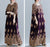 Round Neck Floral Robe Chinese Style Casual Dress Boho Dress