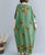 Round Neck Floral Robe Chinese Style Casual Dress Boho Dress