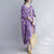 Robe à fleurs à col rond Robe décontractée de style chinois Robe Boho