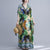 Robe à fleurs à col en V Robe décontractée de style chinois Robe Boho