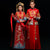 Abito da sposo cinese tradizionale in broccato con ricamo drago e fenice