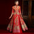 Falda plisada con bordado de Phoenix Traje de boda tradicional chino con borlas