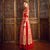 Abito da sposa tradizionale cinese con ricamo Dragon & Phoenix gonna a pieghe