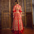 Dragon & Phoenix Embroidery Pleated Skirt Traditional Chinese Wedding Suit