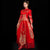 Dragon & Phoenix Embroidery Pleated Skirt Retro Chinese Wedding Suit