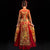 Phoenix Embroidery Pleated Skirt Retro Chinese Wedding Suit