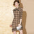 Asymmetric Hem Plaids & Checks Pattern Cheongsam Chinese Dress