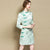 Knee Length A-line Floral Brocade Cheongsam Chinese Dress