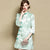 Knee Length A-line Floral Brocade Cheongsam Chinese Dress