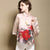 Mandarin Sleeve Floral Real Silk Chinese Style Blouse